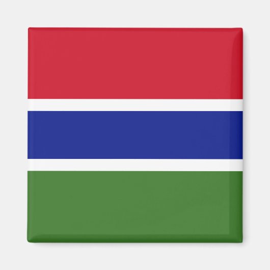 Gambia Flag Magneet (Voorkant)