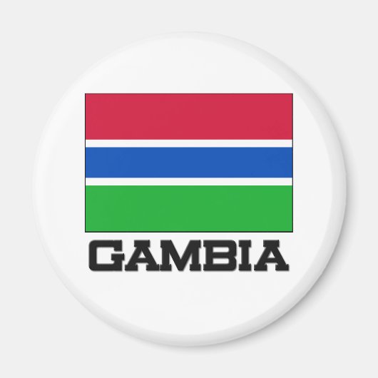 Gambia Flag Magneet (Voorkant)