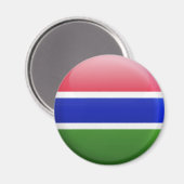 Gambia Flag Magneet (Voorkant / Achterkant)