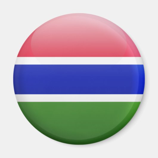 Gambia Flag Magneet (Voorkant)