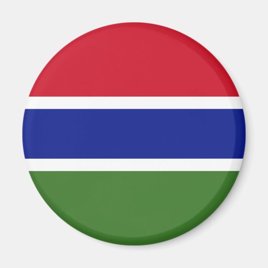Gambia Flag Magneet (Voorkant)