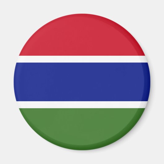 Gambia Flag Magnet (Voorkant)