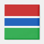 Gambia Flag Magnet (Voorkant)