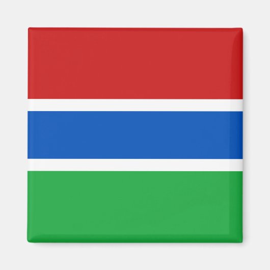 Gambia Flag Magnet (Voorkant)