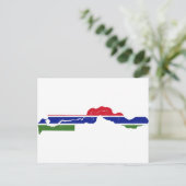 Gambia Flag Map GM Briefkaart (Staand voorkant)