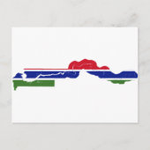 Gambia Flag Map GM Briefkaart (Voorkant)