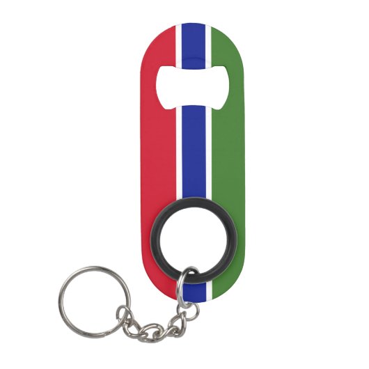Gambia Flag Mini Flessenopener (Voorkant)