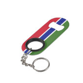 Gambia Flag Mini Flessenopener (Achterkant Gekanteld)