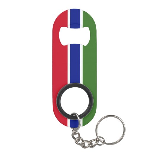 Gambia Flag Mini Flessenopener (Achterkant)