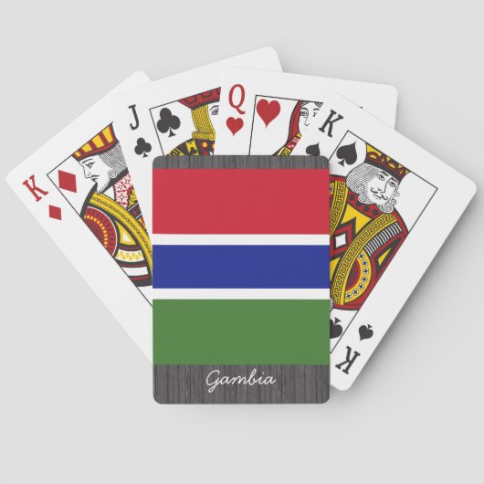 Gambia Flag Playing Cards Speelkaarten (Achterkant)