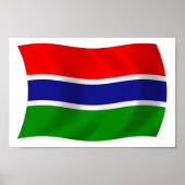 Gambia Flag Poster Print (Voorkant)