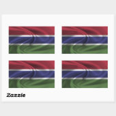 Gambia Flag Rechthoekige Sticker (Vel)