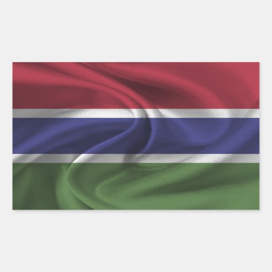 Gambia Flag Rechthoekige Sticker (Voorkant)