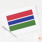 Gambia Flag Rechthoekige Sticker (Envelop)