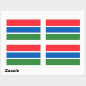 Gambia Flag Rechthoekige Sticker (Vel)