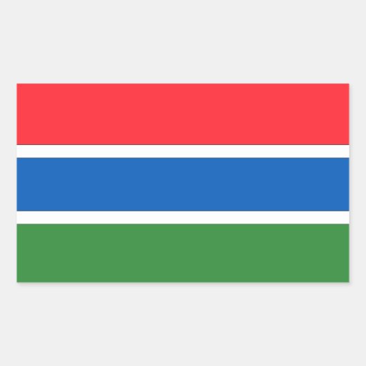 Gambia Flag Rechthoekige Sticker (Voorkant)