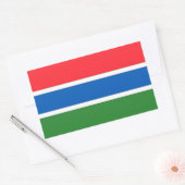 Gambia Flag Rechthoekige Sticker (Envelop)