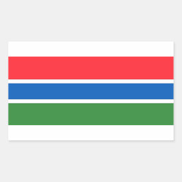Gambia Flag Rechthoekige Sticker