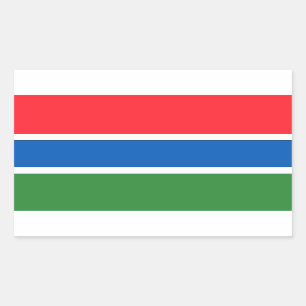 Gambia Flag Rechthoekige Sticker