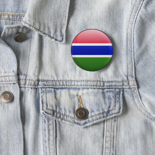 Gambia Flag Ronde Button 5,7 Cm (In situ)