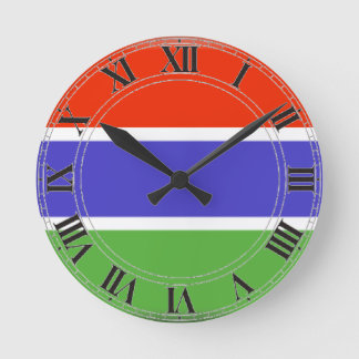Gambia Flag Ronde Klok