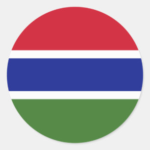 Gambia Flag Ronde Sticker