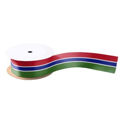 Gambia Flag Satijnen Lint (Spoel)