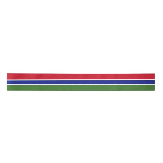 Gambia Flag Satijnen Lint (Voorkant)