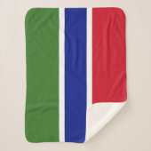 Gambia Flag Sherpa Deken (Voorkant)