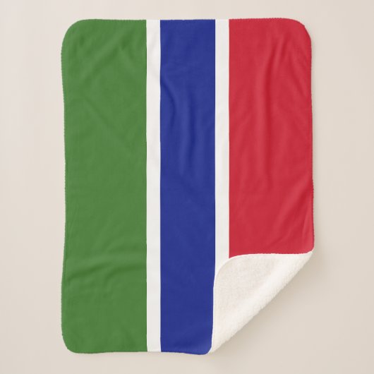 Gambia Flag Sherpa Deken (Voorkant)