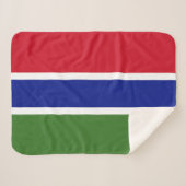 Gambia Flag Sherpa Deken (Voorkant (horizontaal))