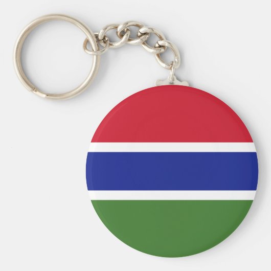 Gambia Flag Sleutelhanger (Voorkant)