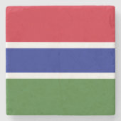 Gambia Flag Stenen Onderzetter (Voorkant)