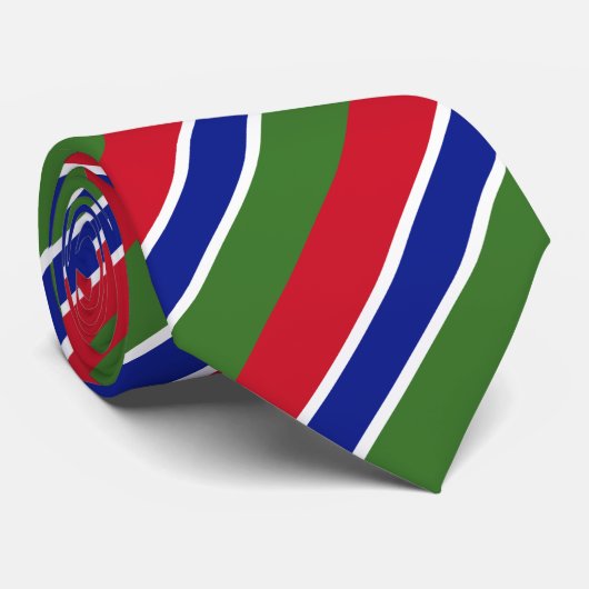 Gambia Flag Stropdas (Opgerold)