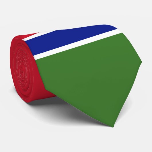 Gambia Flag Stropdas (Opgerold)