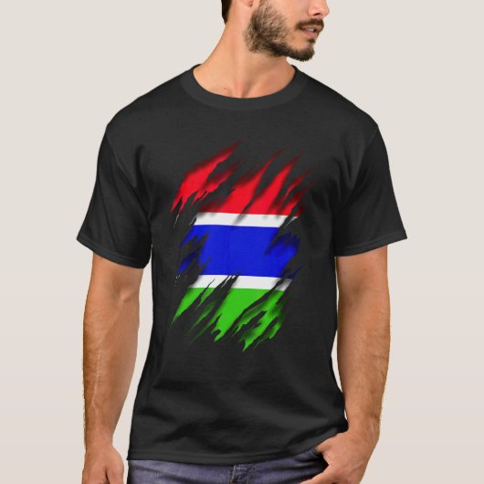 Gambia Flag T-shirt (Voorkant)
