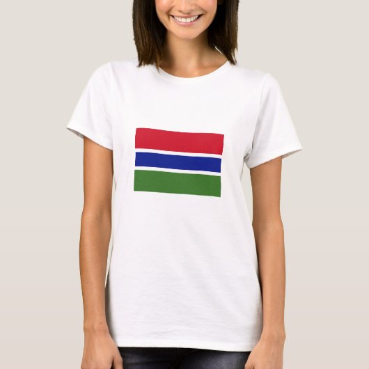 Gambia Flag T-shirt (Voorkant)