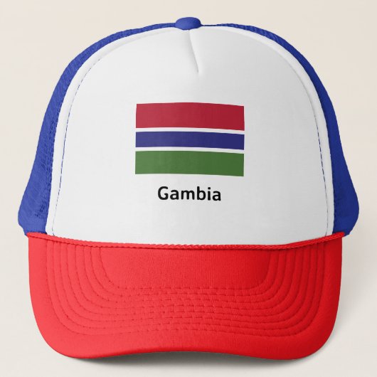 Gambia Flag Trucker Pet (Voorkant)
