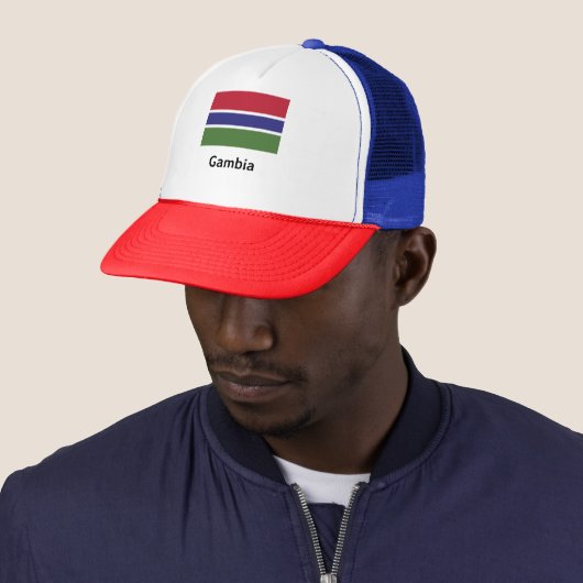 Gambia Flag Trucker Pet (In situ)