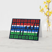 Gambia Flag Verjaardag Kaart (Gele Bloem)