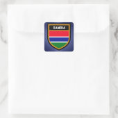 Gambia Flag Vierkante Sticker (Tas)