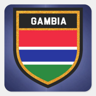 Gambia Flag Vierkante Sticker
