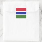 Gambia Flag Vierkante Sticker (Tas)