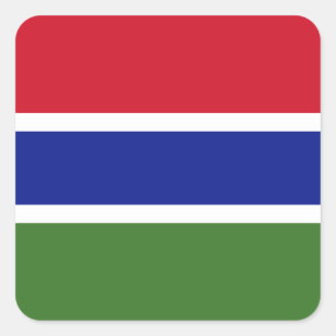 Gambia Flag Vierkante Sticker