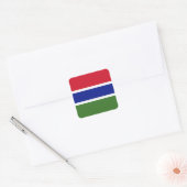 Gambia Flag Vierkante Sticker (Envelop)