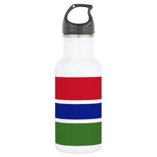 Gambia Flag Waterfles (Voorkant)