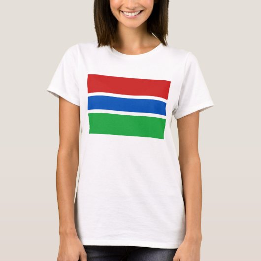Gambia Flag x Map T-Shirt (Voorkant)