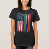 Gambia Gambia Amerikaanse vlaggen Proud Verenigde  T-shirt (Voorkant)