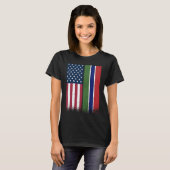 Gambia Gambia Amerikaanse vlaggen Proud Verenigde T-shirt (Voorkant volledig)