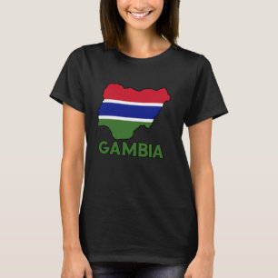 Gambia Gambiaanse Vlag Gambiaanse Trots Kaart Gamb T-shirt